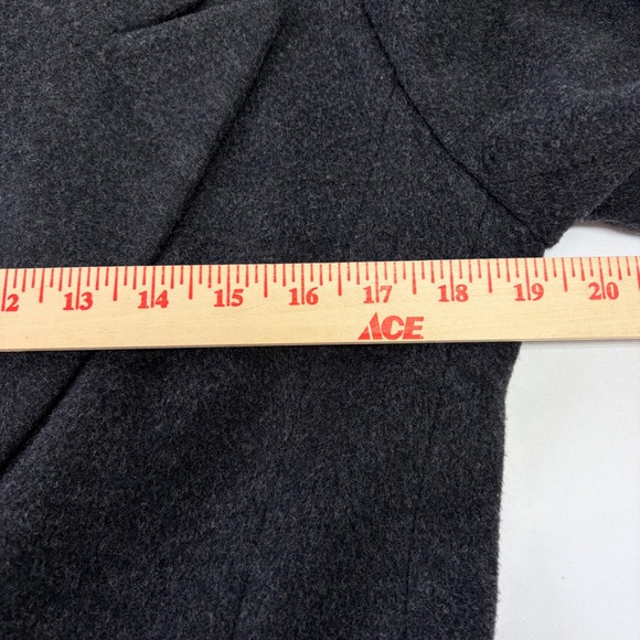 Christian Dior Womens Loro Piana Lambswool Peacoat Charcoal Gray Size 4 Luxury - Picture 15 of 16